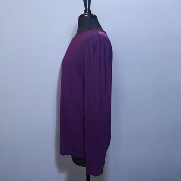 Dark Purple Long Sleeve Ann Taylor - Picture 3 of 6
